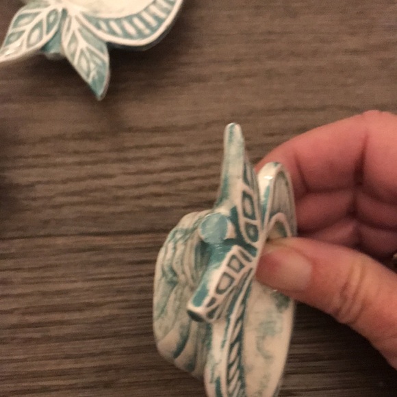 Individual deviled egg cups vintage ceramic apple design. Set of 6 unique EUC - Picture 7 of 9